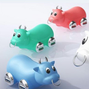 可爱牛集线器 USB转接口 USB集线器 四个转接口 (HUB4接口)