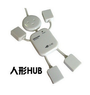 人形 USB 分线器 HUB 一拖四 集线器 USB 2.0